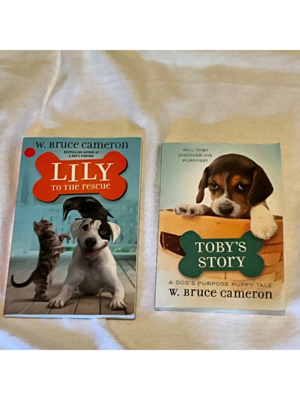 W. Bruce Cameron Books: "Lily To The Rescue" & "Tobys Story" Paperback Editions